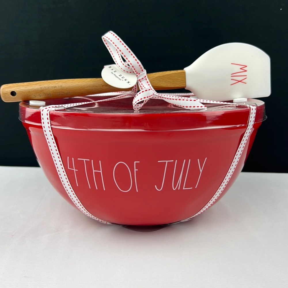 Rae Dunn - ‘4th of July’ Large Bowl & Spatula. NWT Firm!